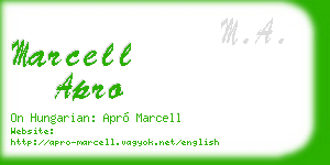 marcell apro business card